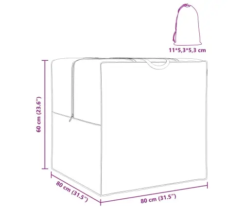 Āra Glabāšanas Soma Melna 80 X 80 X 60 Cm 210D Audums Vidaxl