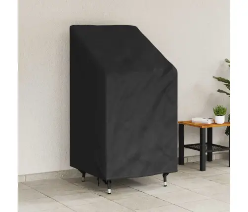 Dārza Krēsla Vāks Melna 70 X 70 X 85 / 125 Cm 210D Audums Vidaxl