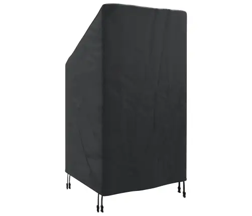 Dārza Krēsla Vāks Melna 70 X 70 X 85 / 125 Cm 210D Audums Vidaxl