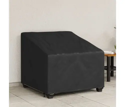 Dārza Krēsla Vāks Melna 90 X 90 X 50 / 75 Cm 420D Audums Vidaxl