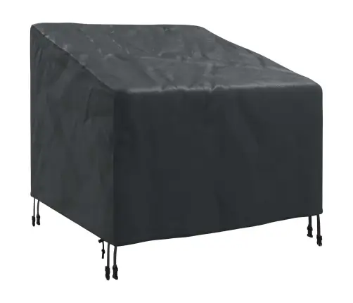 Dārza Krēsla Vāks Melna 90 X 90 X 50 / 75 Cm 420D Audums Vidaxl