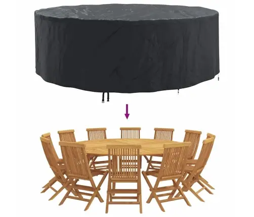 Välimööbli Kate Must 279 X 279 X 71 Cm 600D Kangas