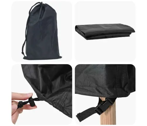 Lauko Baldų Uždangalas Juoda 279 X 279 X 105 Cm 210D Audinys