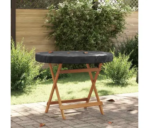 Lauko Stalo Uždangalas Juoda 102 X 102 X 10 Cm 600D Audinys