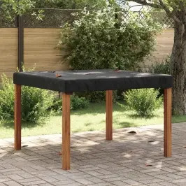 Stalo Uždengimas Paprastas Juoda 142 X 142 X 15 Cm Audinys