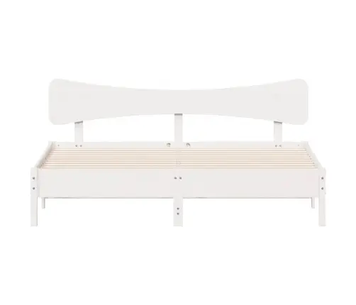 Gulta Bez Matrača, Balts, 200X200 Cm, Priedes Masīvkoks Vidaxl