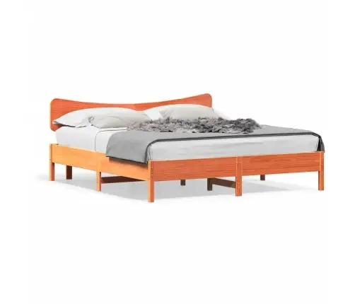 Gulta Bez Matrača, Vaska Brūnas, 200X200 Cm, Priedes Masīvkoks Vidaxl