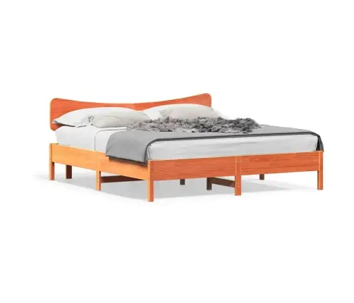 Voodiraam Ilma Madratsita, Vahapruun, 160 X 200 cm Männipuit