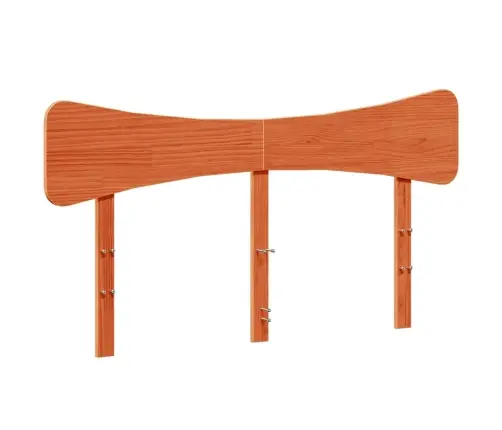 Gulta Bez Matrača, Vaska Brūnas, 140X190 Cm, Priedes Masīvkoks Vidaxl