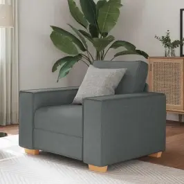 Dīvāns, Krēsls, Tumši Pelēks, 60 Cm, Audums Vidaxl Dīvāns, Krēsls, Tumši Pelēks, 60 Cm, Audums Vidaxl