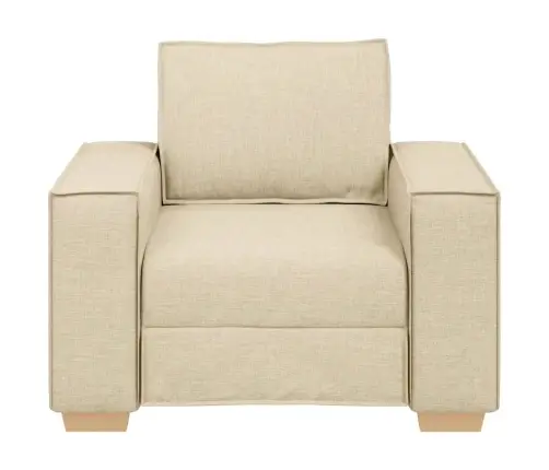 Dīvāna Krēsls, Krēmkrāsas Audums, 60 Cm Vidaxl