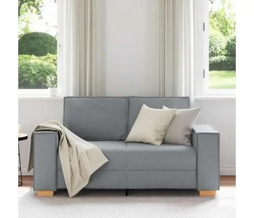 Divvietīgs Dīvāns, Gaiši Pelēks, 120 Cm, Audums Vidaxl