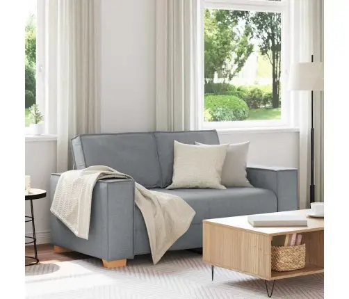 Divvietīgs Dīvāns, Gaiši Pelēks, 120 Cm, Audums Vidaxl