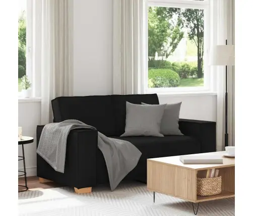 Divvietīgs Dīvāns, Melns, 120 Cm, Audums Vidaxl