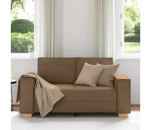 Divvietīgs Dīvāns, Brūns, 120 Cm, Audums Vidaxl