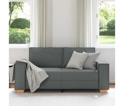 Dvivietė Sofa, Tamsiai Pilka, 140 cm Audinys