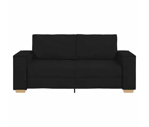 Divvietīgs Dīvāns, Melns, 140 Cm, Audums Vidaxl