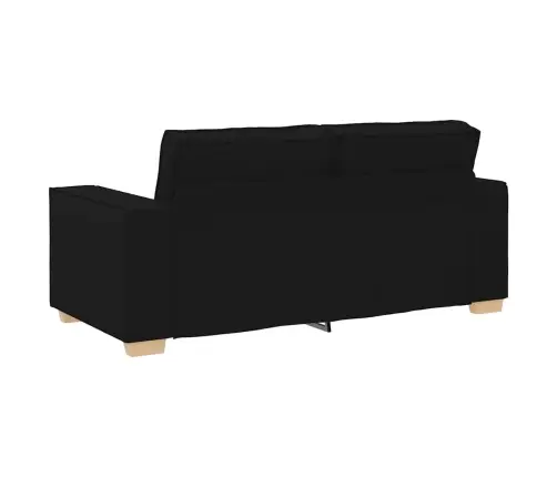 Divvietīgs Dīvāns, Melns, 140 Cm, Audums Vidaxl