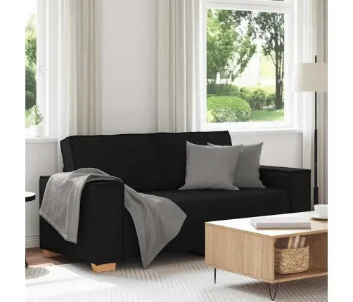 Divvietīgs Dīvāns, Melns, 140 Cm, Audums Vidaxl