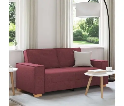 Dvivietė Sofa, Vyno Raudonumo, 140 cm Audinys