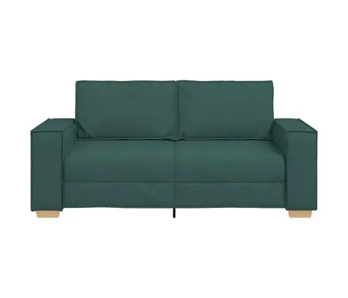 Divvietīgs Dīvāns, Tumši Zaļš, 140 Cm, Audums Vidaxl
