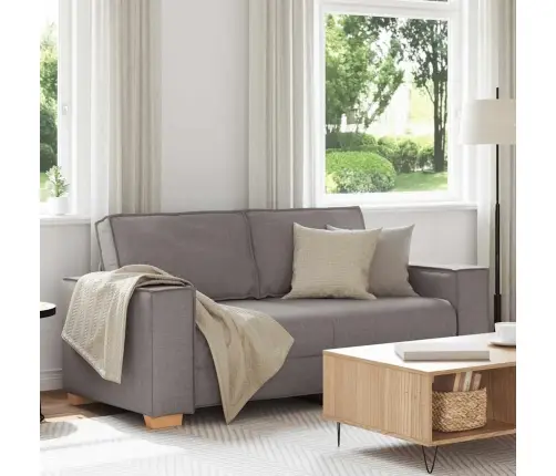 Divvietīgs Dīvāns, Pelēkbrūns, 140 Cm, Audums Vidaxl