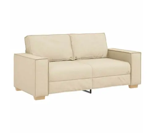 Divvietīgs Dīvāns, Krēmkrāsas Audums, 140 Cm Vidaxl