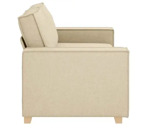 Divvietīgs Dīvāns, Krēmkrāsas Audums, 140 Cm Vidaxl