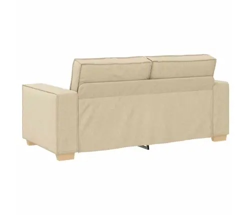 Divvietīgs Dīvāns, Krēmkrāsas Audums, 140 Cm Vidaxl