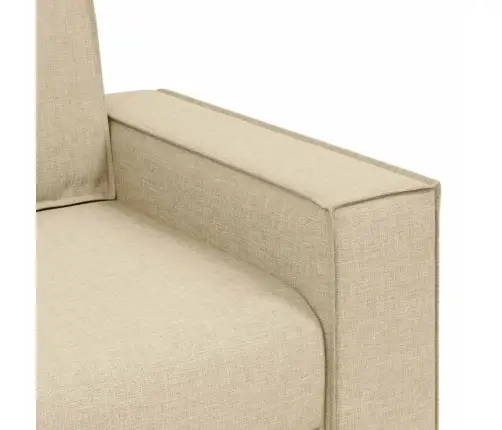 Divvietīgs Dīvāns, Krēmkrāsas Audums, 140 Cm Vidaxl