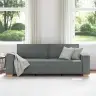 Trivietė Sofa, Tamsiai Pilka, 180 cm Audinys