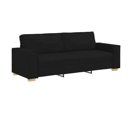 Trivietė Sofa, Juoda, 180 cm Audinys