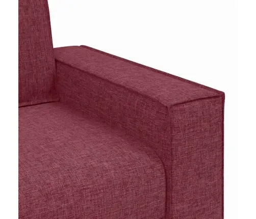 Trivietė Sofa, Vyno Raudonumo, 180 cm Audinys