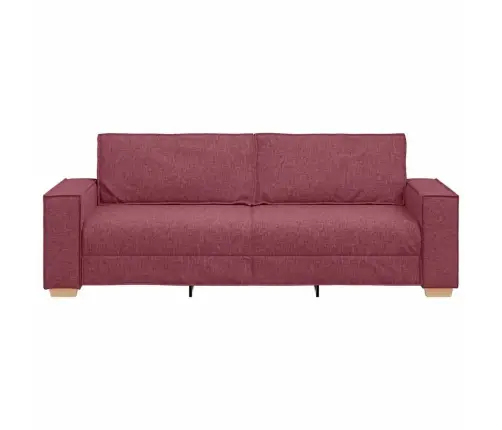 Trivietė Sofa, Vyno Raudonumo, 180 cm Audinys