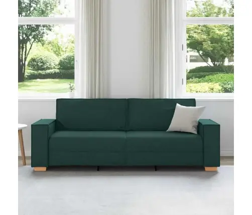 3-Sēdeklis Dīvāns Tumši Zaļš, 180 Cm, Audums Vidaxl