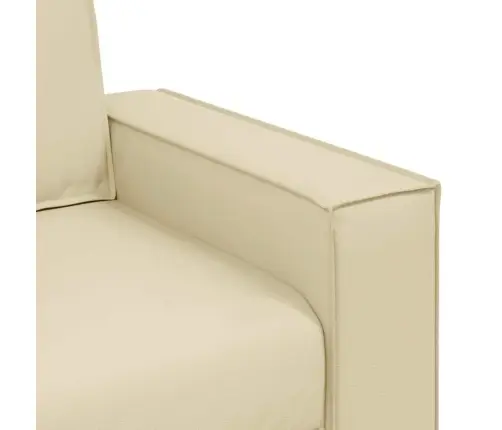 Dīvāna Krēsls Krēmkrāsā 59 Cm Mākslīgā Āda Vidaxl