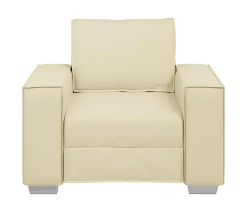 Dīvāna Krēsls Krēmkrāsā 59 Cm Mākslīgā Āda Vidaxl