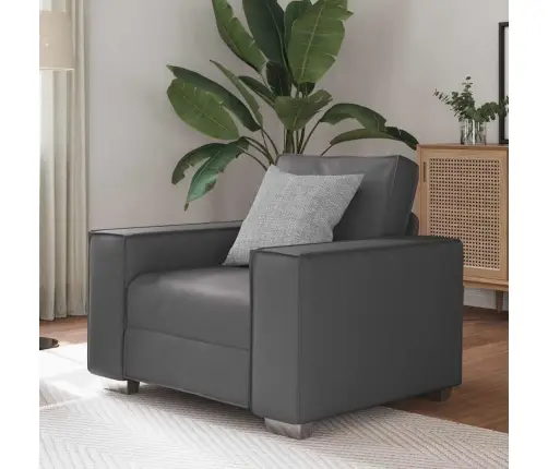 Dīvāna Krēsls Pelēks 59 Cm Mākslīgā Āda Vidaxl