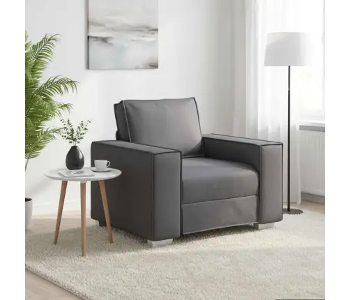 Dīvāna Krēsls Pelēks 59 Cm Mākslīgā Āda Vidaxl