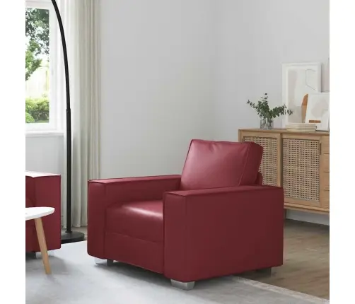 Dīvānkrēsls Ar Spilvenu Vīnsarkans 99 X 78 X 84 Cm Mākslīgā Āda Vidaxl Dīvānkrēsls Ar Spilvenu Vīnsarkans 99 X 78 X 84 Cm Mākslīgā Āda Vidaxl