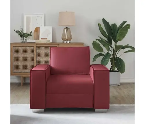 Dīvānkrēsls Ar Spilvenu Vīnsarkans 99 X 78 X 84 Cm Mākslīgā Āda Vidaxl Dīvānkrēsls Ar Spilvenu Vīnsarkans 99 X 78 X 84 Cm Mākslīgā Āda Vidaxl