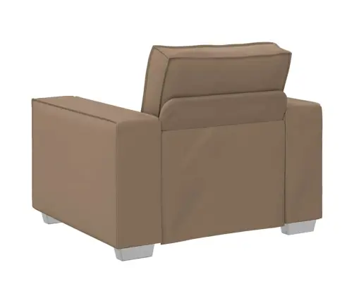 Dīvānkrēsls Ar Spilvenu Kapučīno 99 X 78 X 84 Cm Mākslīgā Āda Vidaxl