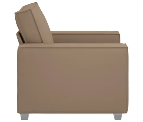 Dīvānkrēsls Ar Spilvenu Kapučīno 99 X 78 X 84 Cm Mākslīgā Āda Vidaxl