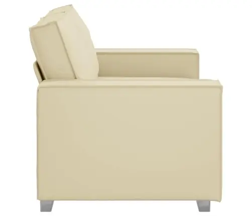 Divvietīgs Dīvans Krēms Tonī 120 Cm No Mākslīgās Ādas Vidaxl