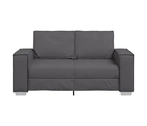 Mīļais Sēdeklis Pelēks 120 Cm No Mākslīgās Ādas Vidaxl