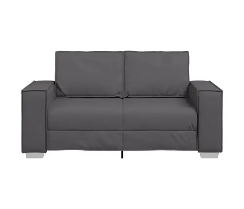 Mīļais Sēdeklis Pelēks 120 Cm No Mākslīgās Ādas Vidaxl