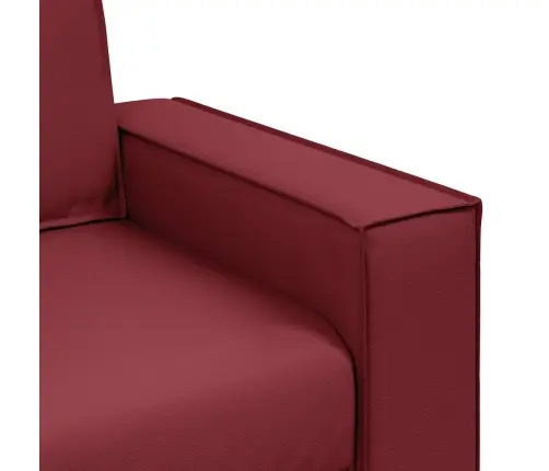 Divvietīgs Dīvāns Vīna Sarkans 120 Cm Mākslīgā Āda Vidaxl