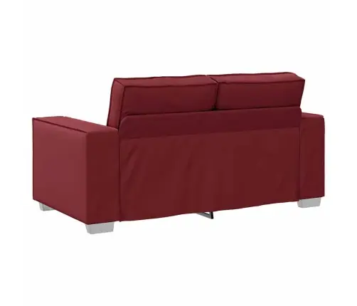 Divvietīgs Dīvāns Vīna Sarkans 120 Cm Mākslīgā Āda Vidaxl