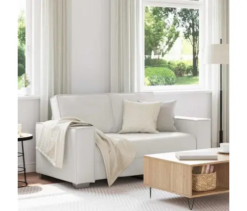 Divvietīgs Dīvāns, Balts, 120 Cm, No Mākslīgās Ādas Vidaxl