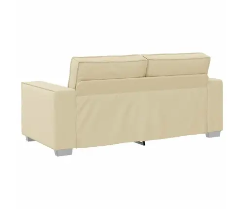 Divvietīgs Dīvāns Krēmkrāsas 140 Cm No Mākslīgās Ādas Vidaxl Divvietīgs Dīvāns Krēmkrāsas 140 Cm No Mākslīgās Ādas Vidaxl